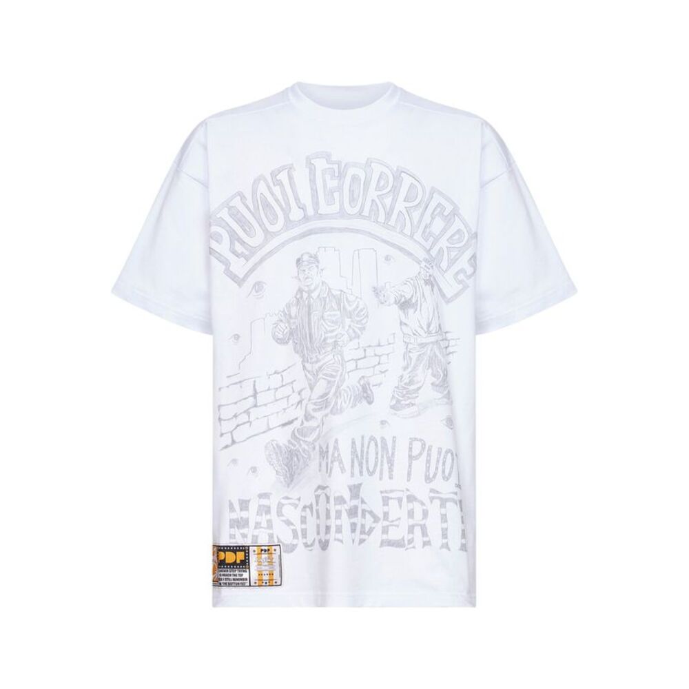 Pdf Men White Cotton Jersey Printed T-Shirt